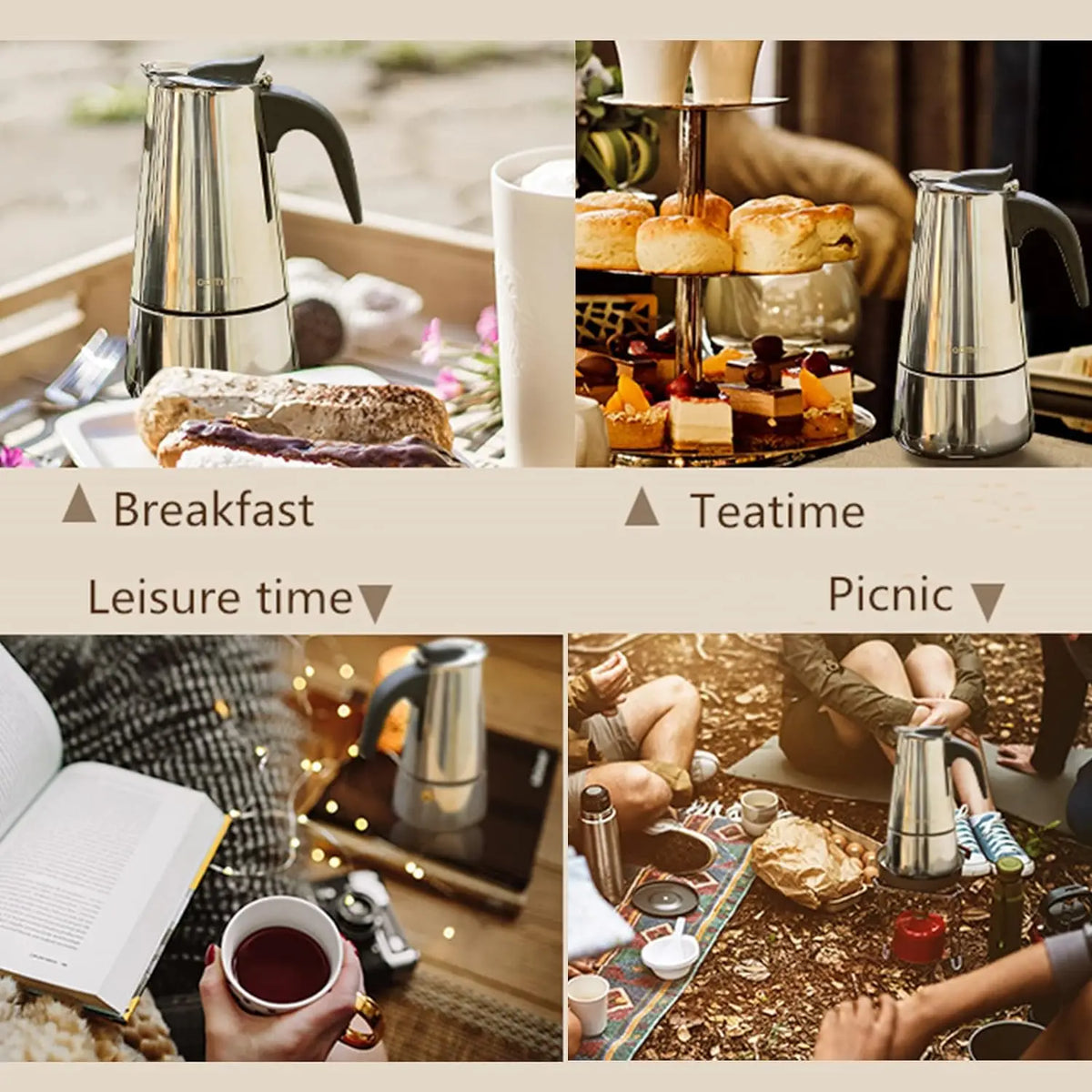 Classic Moka Pot – 4/6/9 Cups