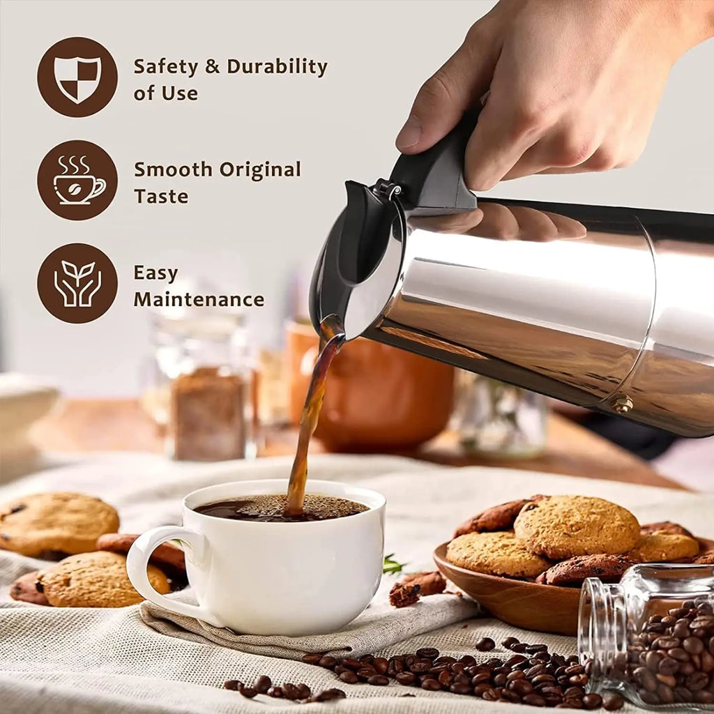 Classic Moka Pot – 4/6/9 Cups